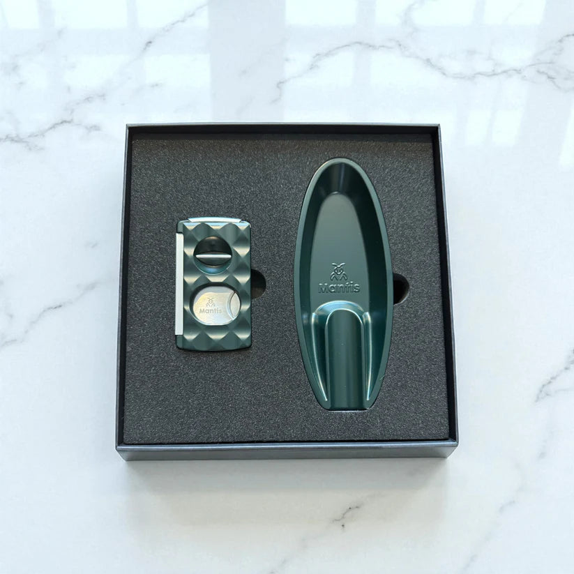 Set de regalo de cenicero Streamline y cortador universal facetado